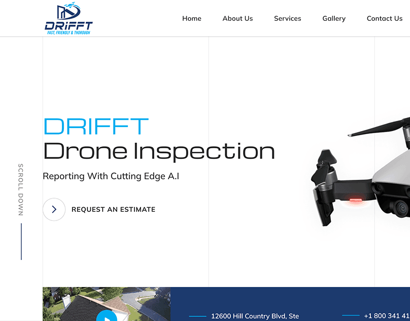 Landing Page for Drone Selling Website